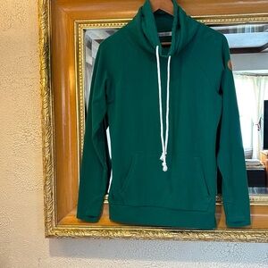 NWOT Michelle Mae Emerald Green Cowl Neck Sweatshirt - Size XS